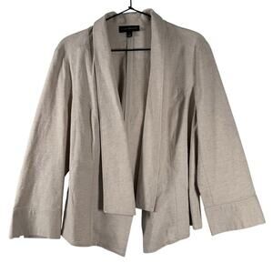 Lane Bryant Women's Woven Khaki Casual Classic Business Blazer Jacket Size 16
